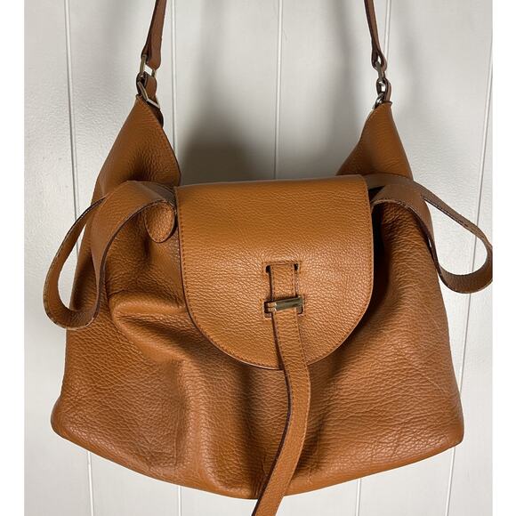 Meli Melo Thela Carmel Color Pebbled Leather Large Size Bag Purse‎ - Picture 4 of 11